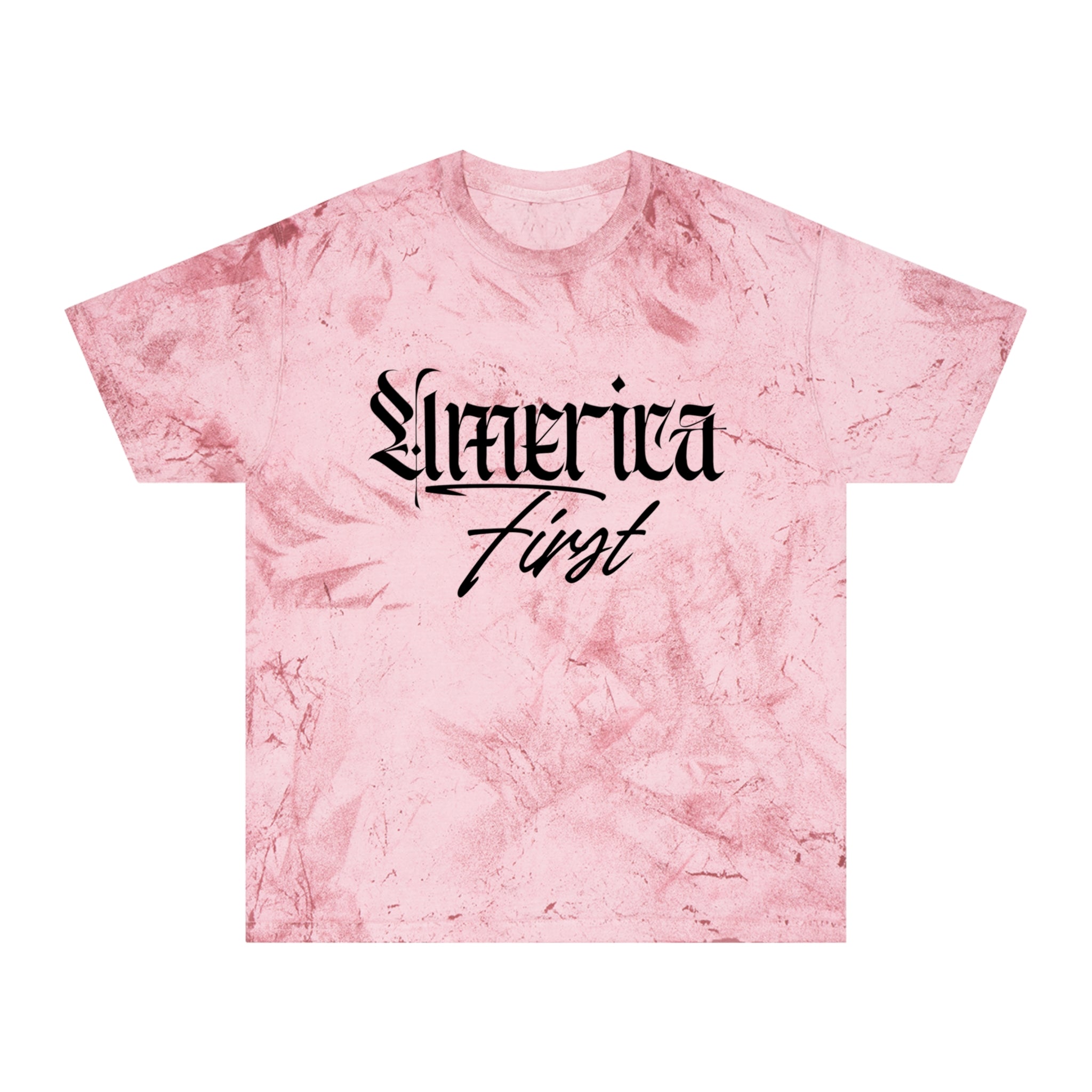 "'America First' Tilli-Dye" —Distressed Tie-Dye Tee