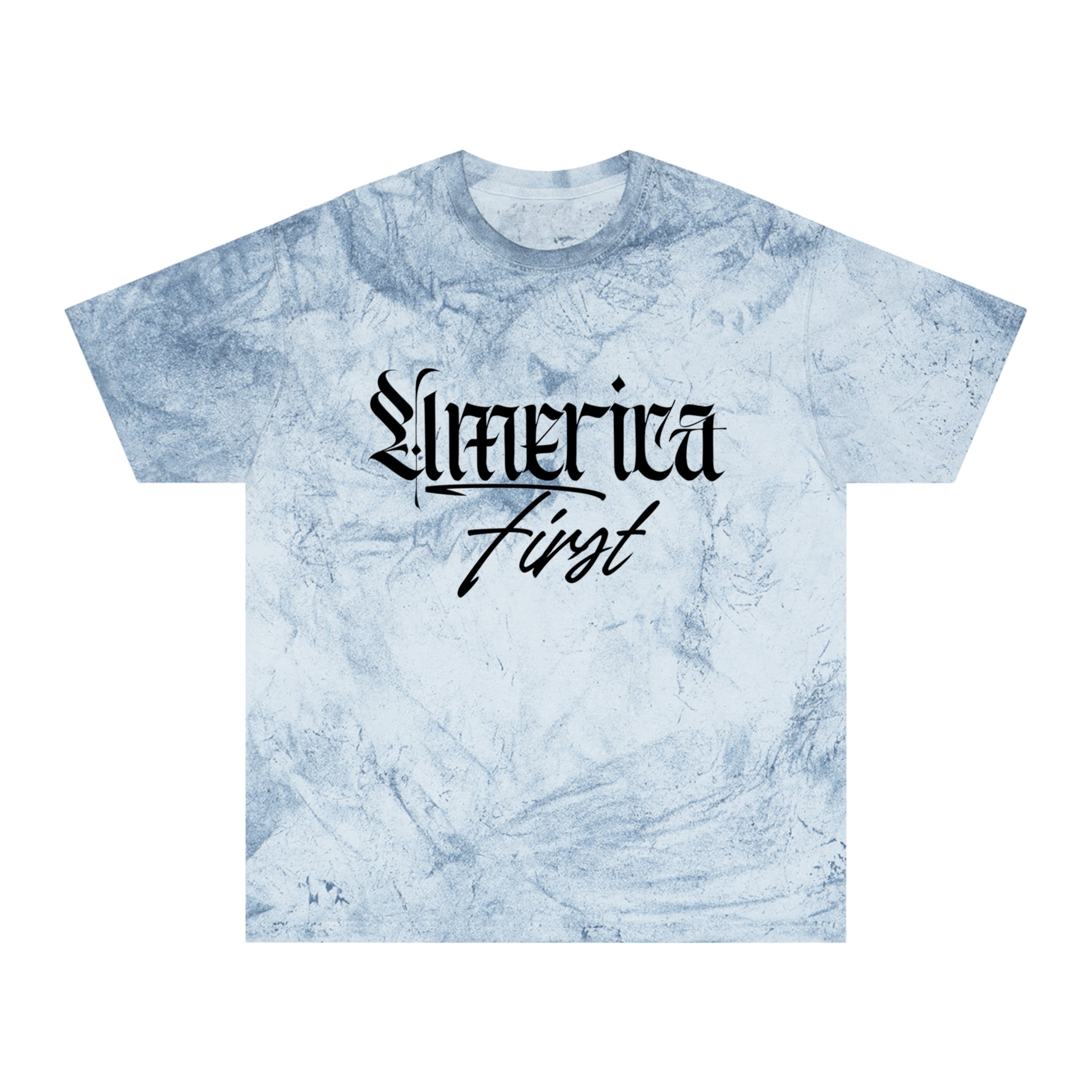 "'America First' Tilli-Dye" —Distressed Tie-Dye Tee