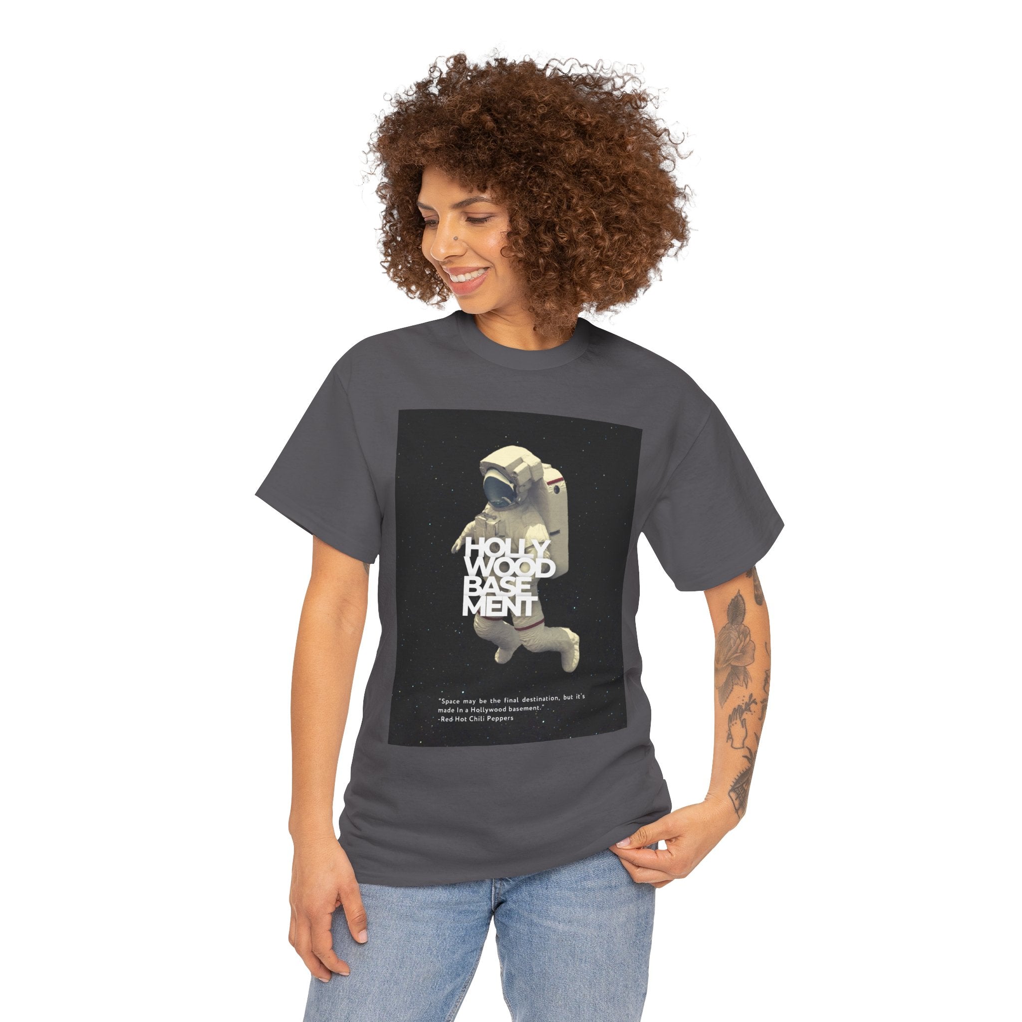 "Hollywood Basement" Moon Landing Conspiracy -Unisex Heavy Tee