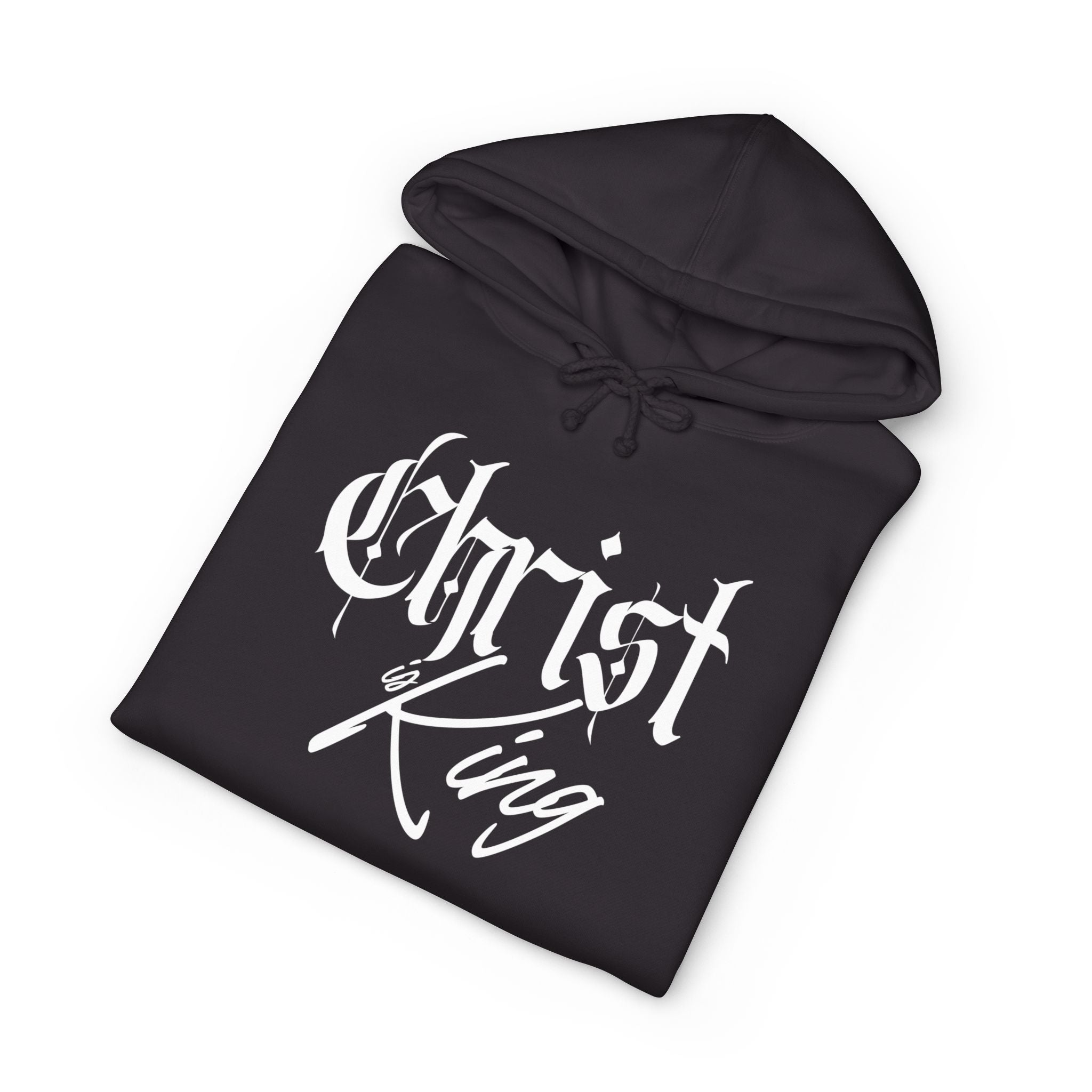"Christ is King" Heavyweight Hoodie — Christian Faith Graphic Pullover
