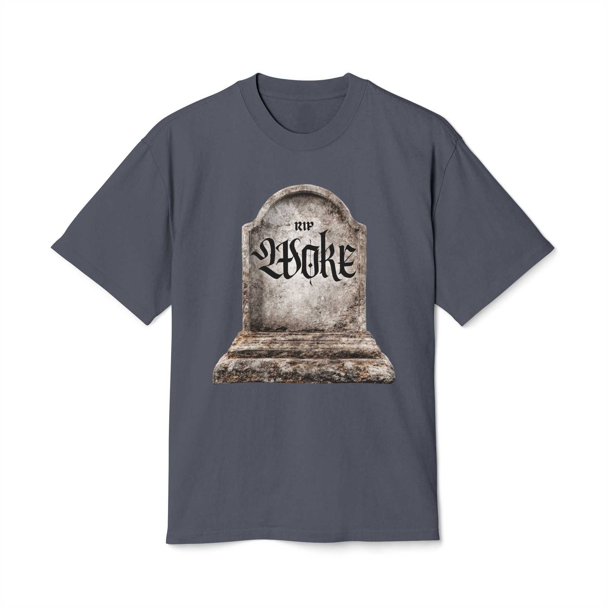 "RIP Woke" Tombstone  — Heavyweight Boxy Tee