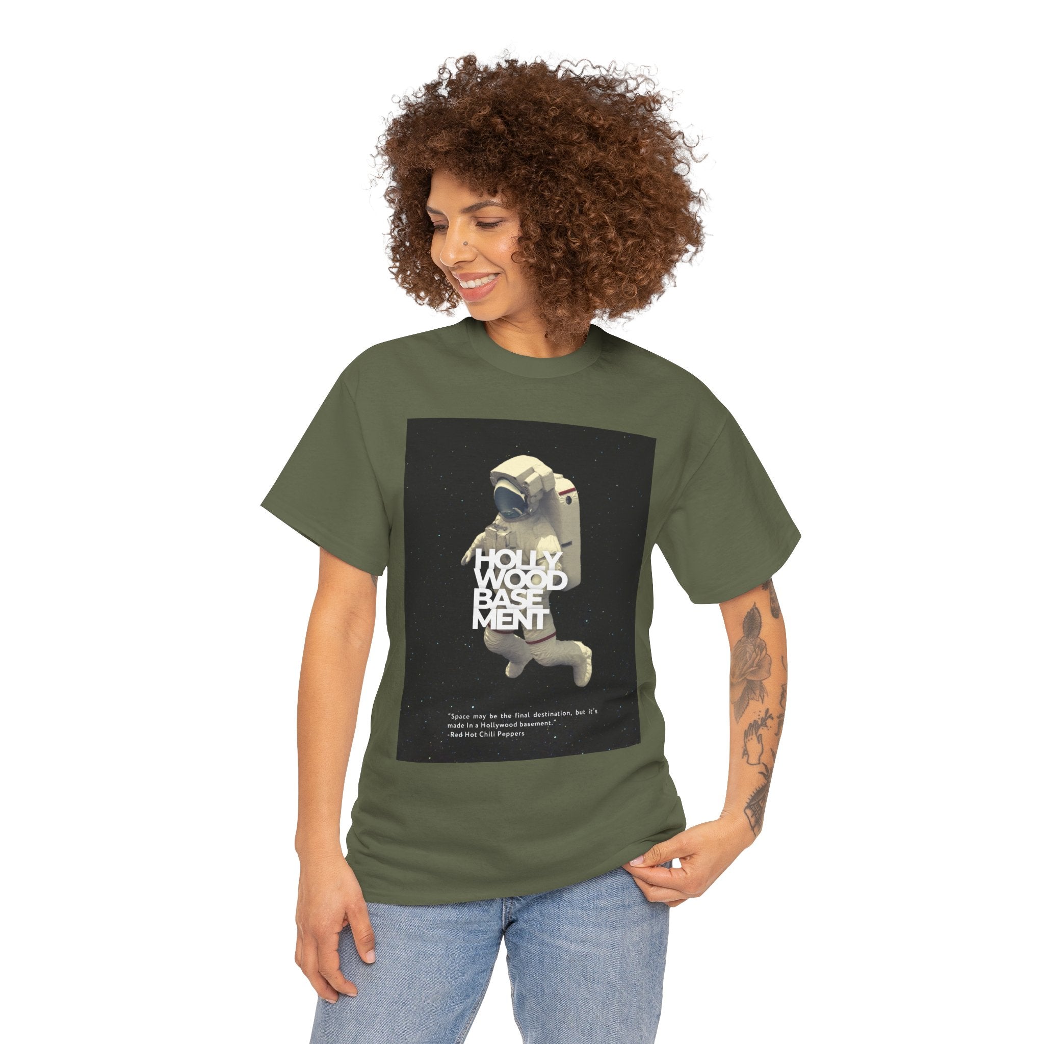 "Hollywood Basement" Moon Landing Conspiracy -Unisex Heavy Tee