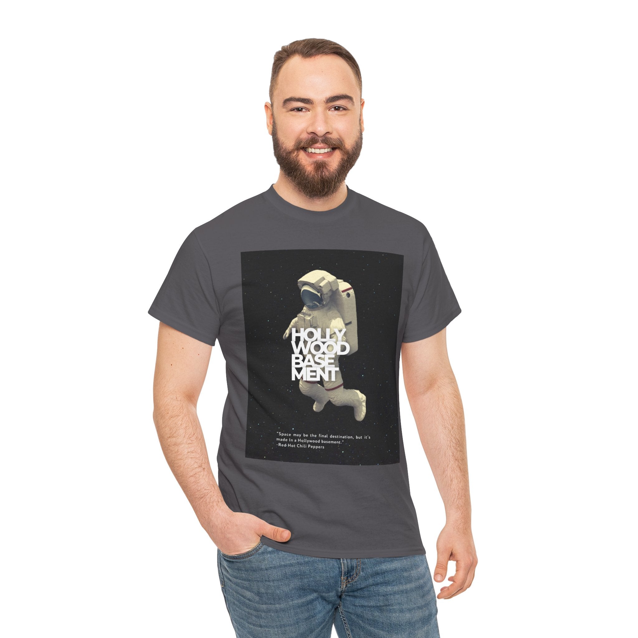 "Hollywood Basement" Moon Landing Conspiracy -Unisex Heavy Tee
