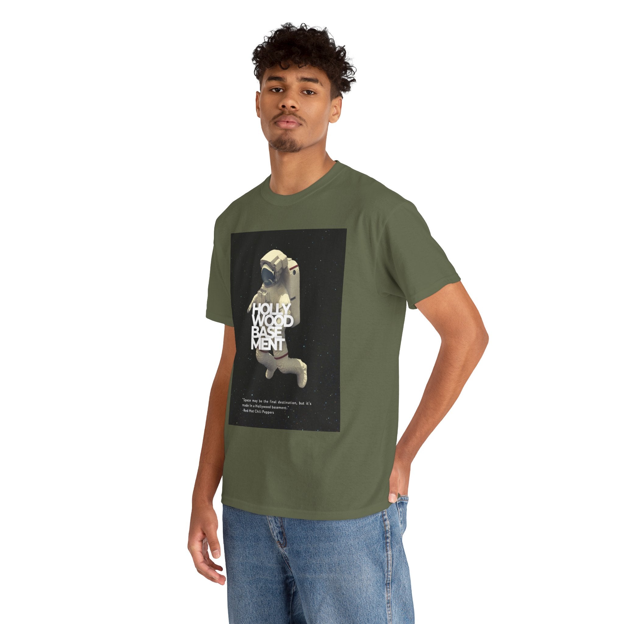 "Hollywood Basement" Moon Landing Conspiracy -Unisex Heavy Tee