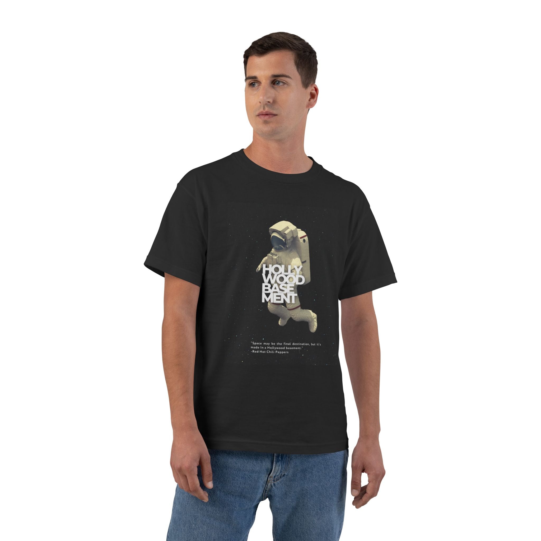 "Hollywood Basement" Moon Landing Conspiracy— Beefy Tee