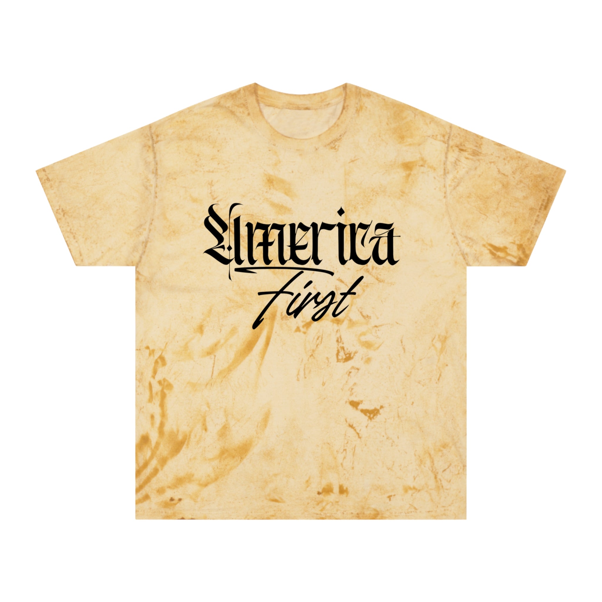 "'America First' Tilli-Dye" —Distressed Tie-Dye Tee