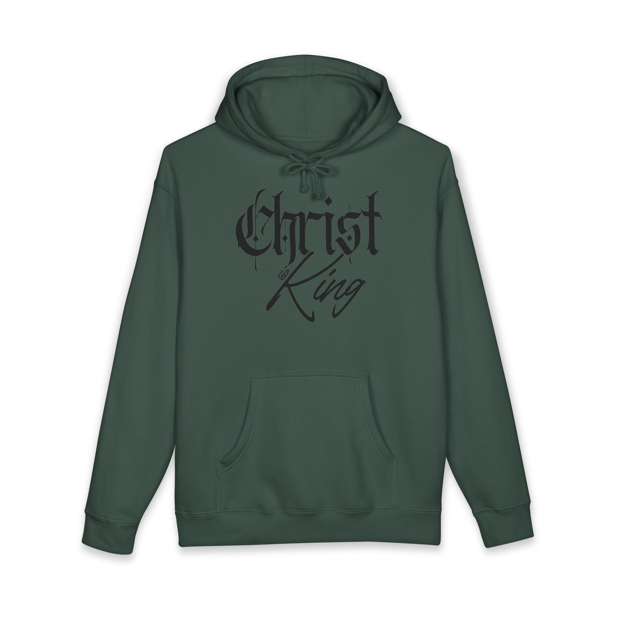 "Christ is King" Heavyweight Hoodie — Christian Faith Graphic Pullover