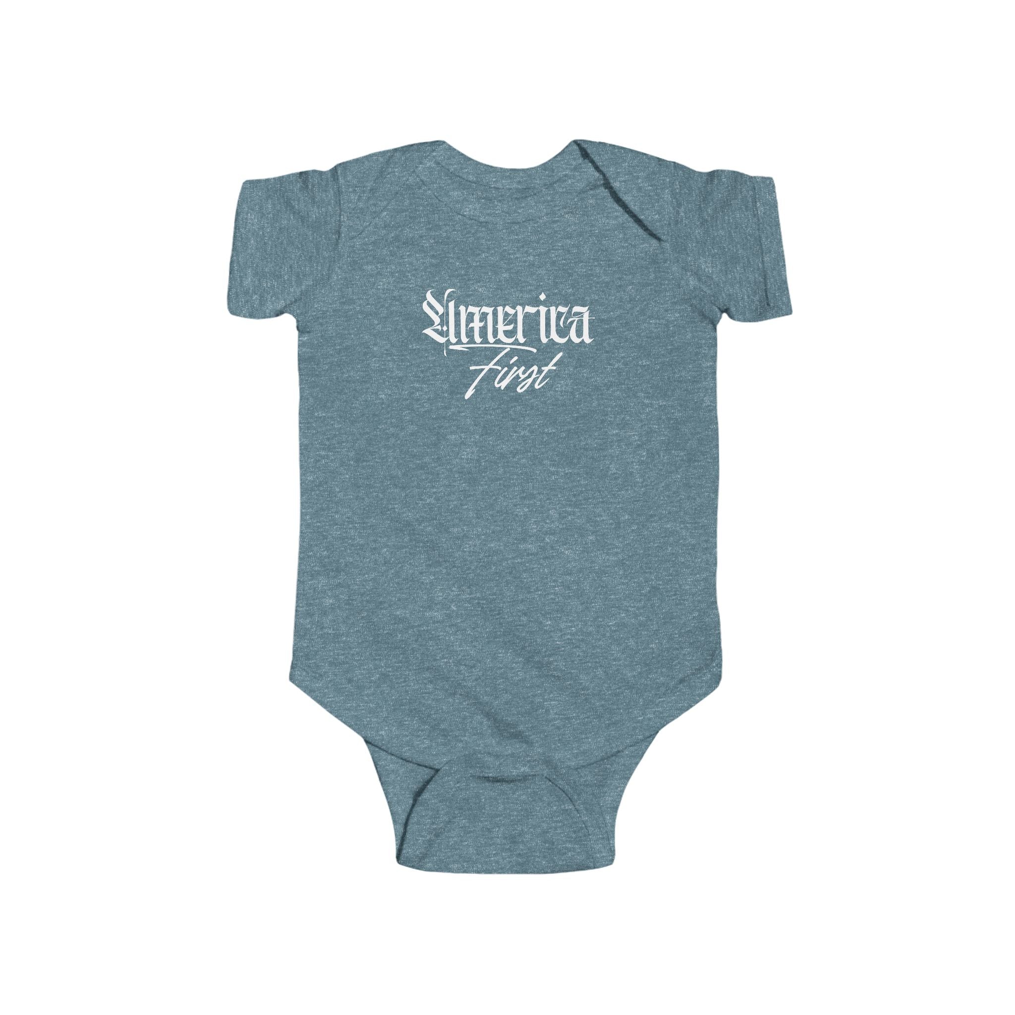 “America First” Baby Onesie— Infant Bodysuit