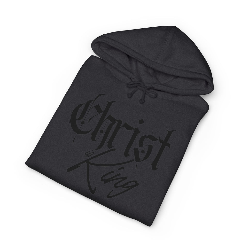 "Christ is King" Heavyweight Hoodie — Christian Faith Graphic Pullover