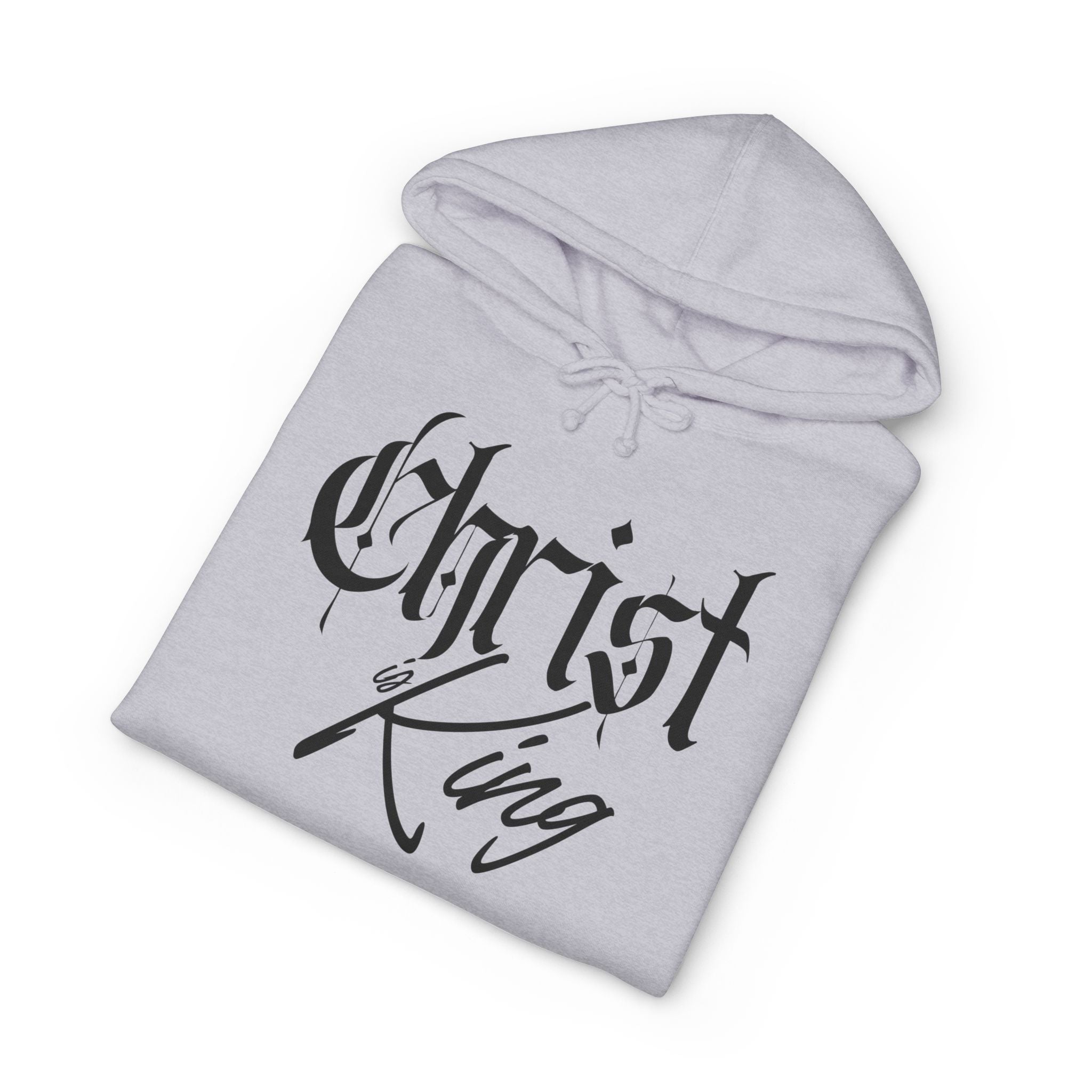 "Christ is King" Heavyweight Hoodie — Christian Faith Graphic Pullover
