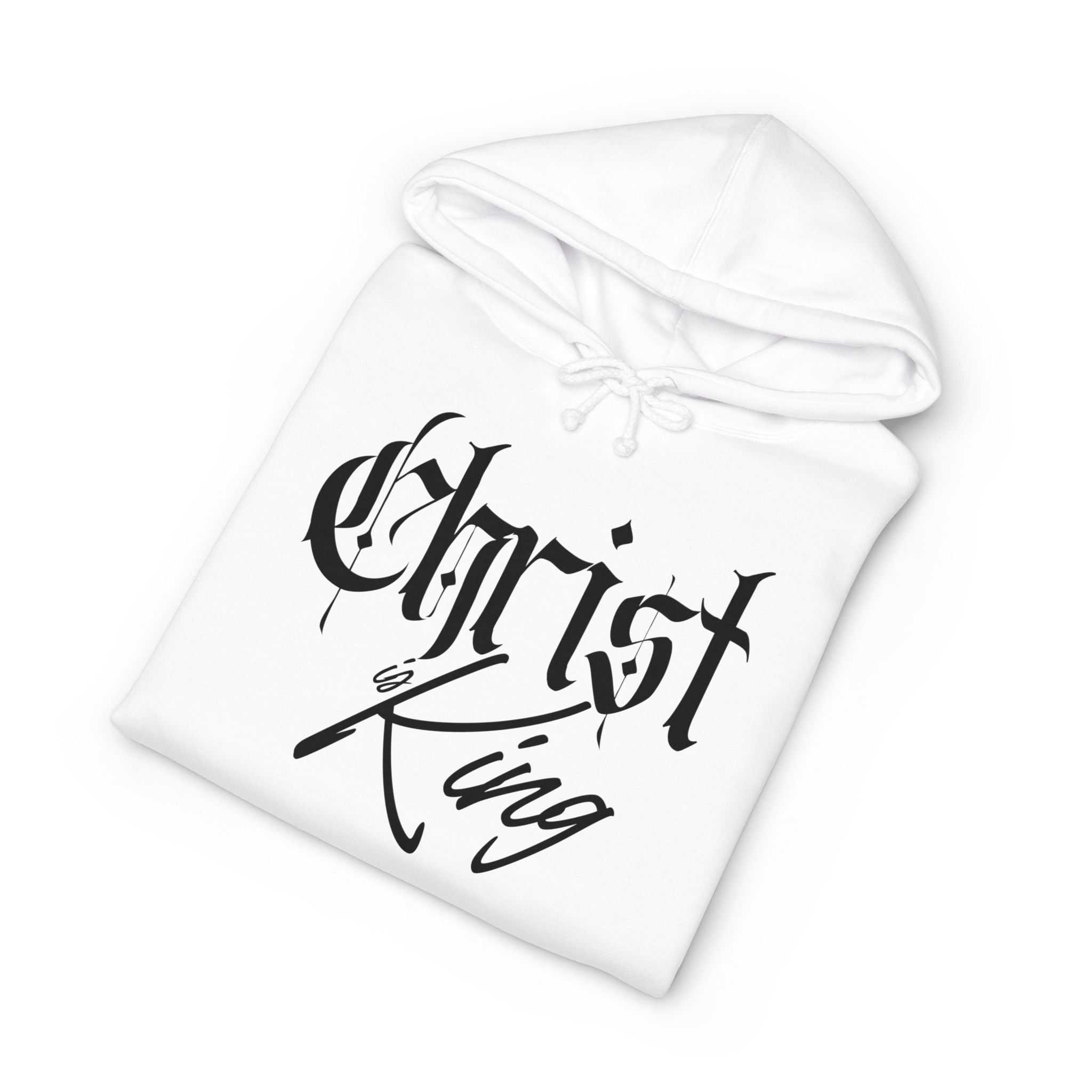 "Christ is King" Heavyweight Hoodie — Christian Faith Graphic Pullover
