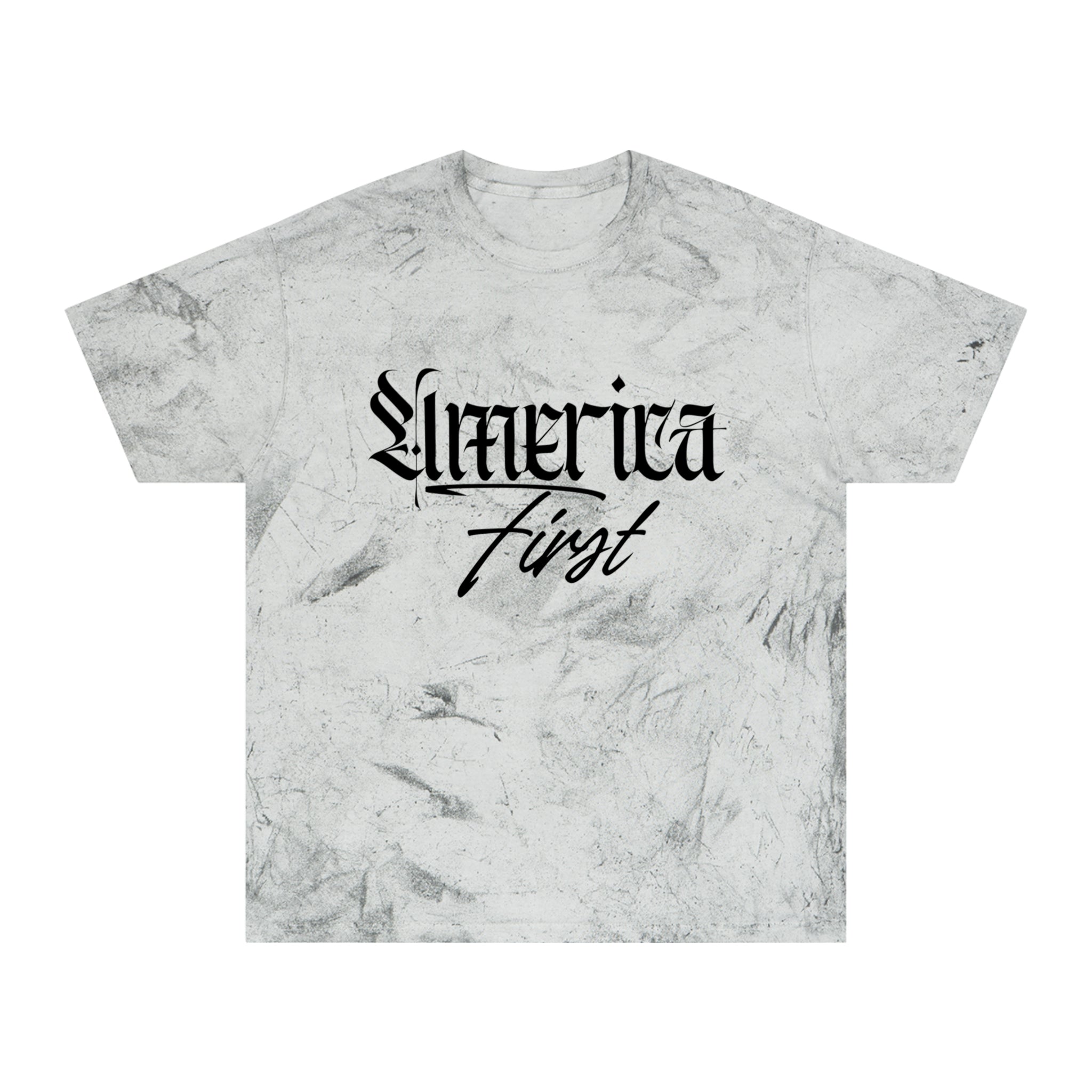 "'America First' Tilli-Dye" —Distressed Tie-Dye Tee