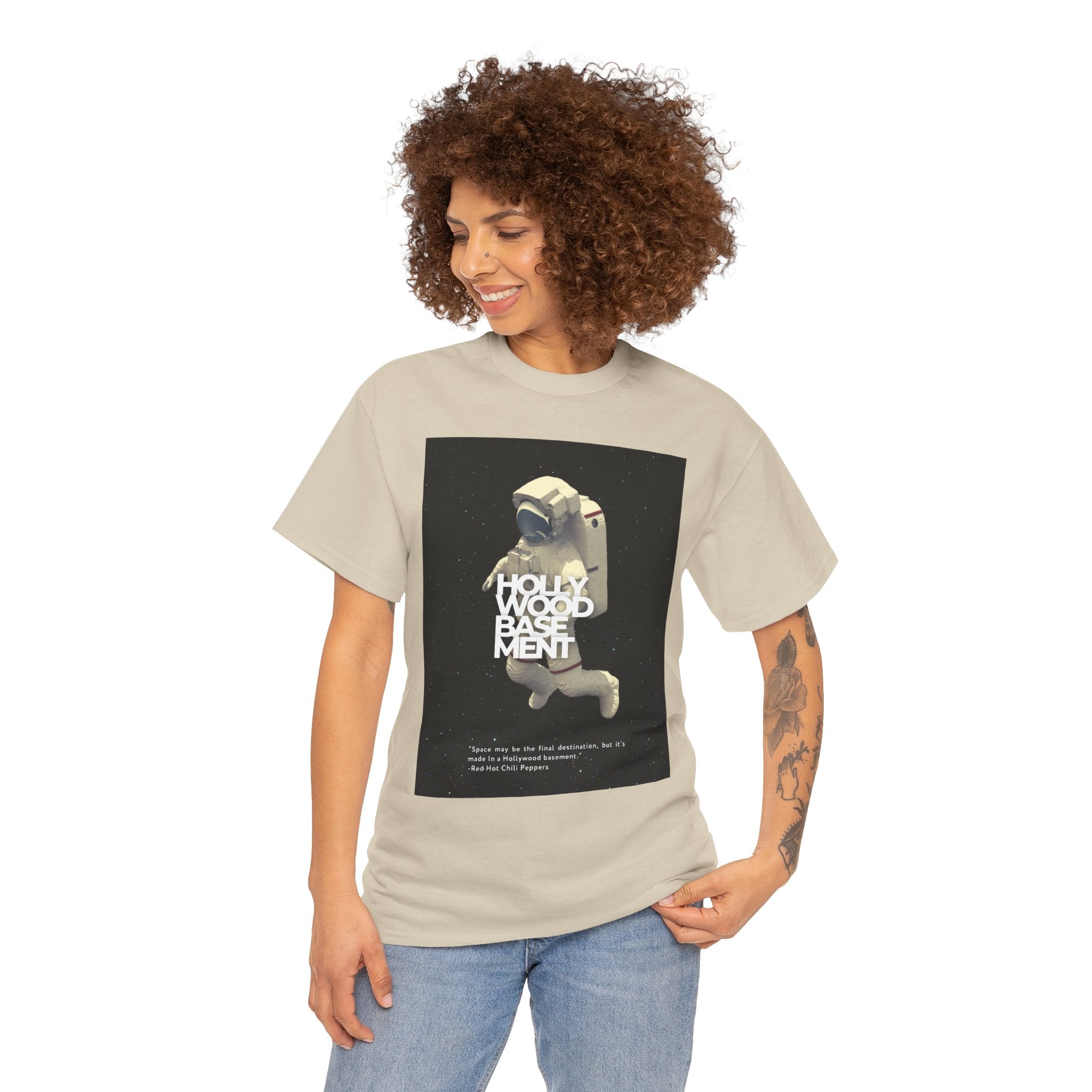 "Hollywood Basement" Moon Landing Conspiracy -Unisex Heavy Tee