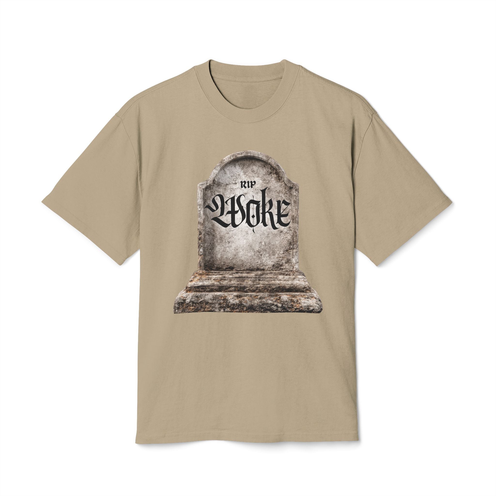 "RIP Woke" Tombstone  — Heavyweight Boxy Tee