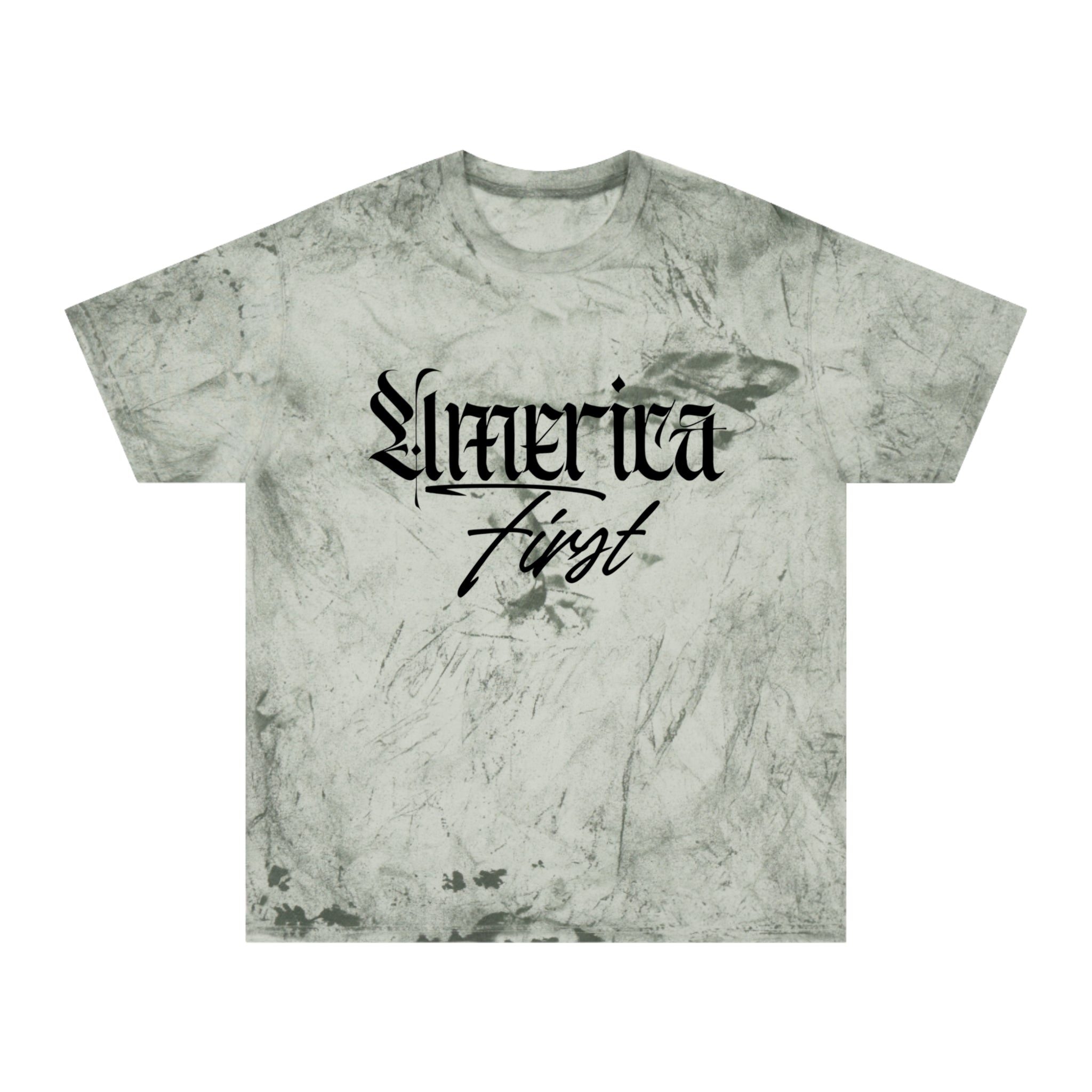 "'America First' Tilli-Dye" —Distressed Tie-Dye Tee