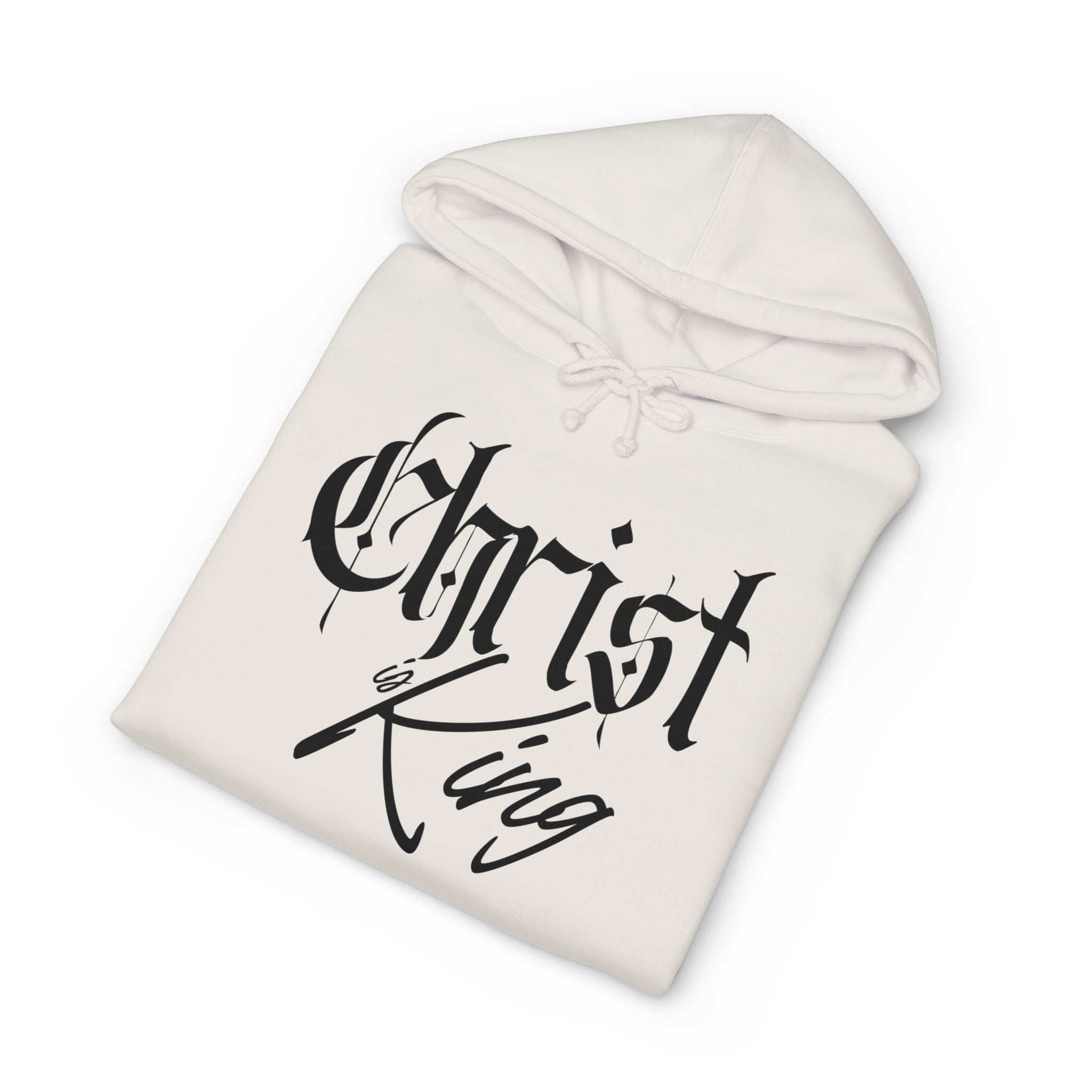 "Christ is King" Heavyweight Hoodie — Christian Faith Graphic Pullover
